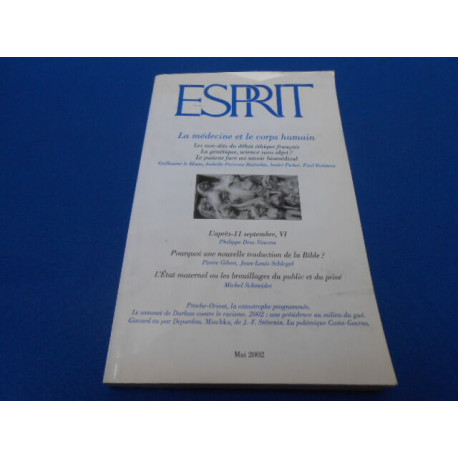 Revue. ESPRIT. La Médecine et le corps humain. N°5. Mai 2002