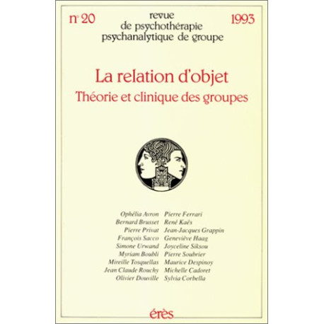 La relation d'objet théorie et clinique des groupes