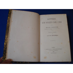 Lettres d'un voyageur dans l'Inde. Traduit de l'allemand par Le Dr...