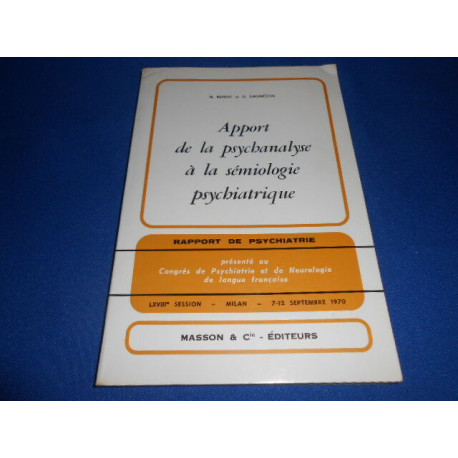 Apport de la psychanalyse à la sémiologie psychiatrique