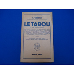 LE TABOU. Étude sociologique. Traduction de Jacques Marty