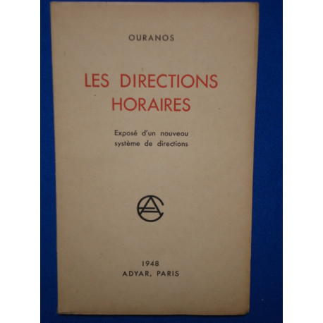 Les directions horaires . Exposé d'un nouveau système de...