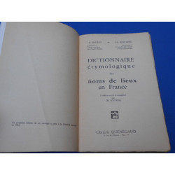 Dictionnaire étymologique des noms de lieux en France