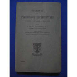 Elements de Psychologie expérimentale Notions Méthodes Résultats