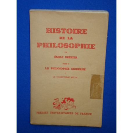 Histoire De La Philosophie Tome II La Philosophie Moderne