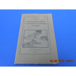 Vingt-cinq Années d'Etude et de Prophylaxie du Paludisme en Algérie