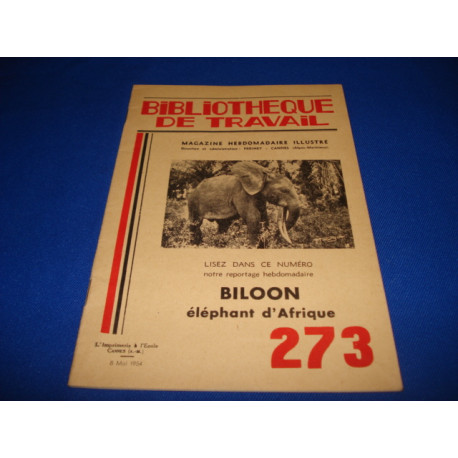 Bibliotheque de travail n°273 - biloon - elephant d'afrique