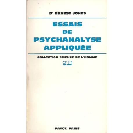 Essais de psychanalyse appliquée.... Tome 1 : Essais de...