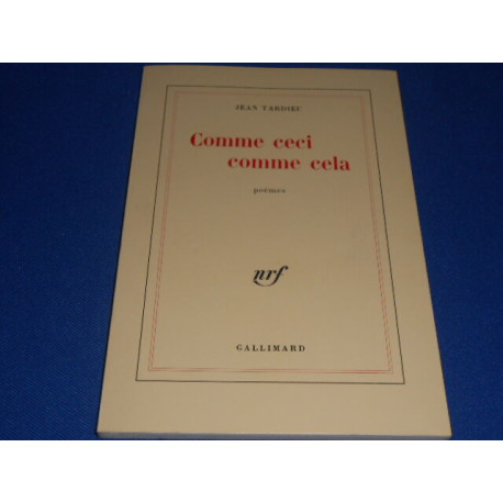 Comme ceci comme cela ( poèmes )