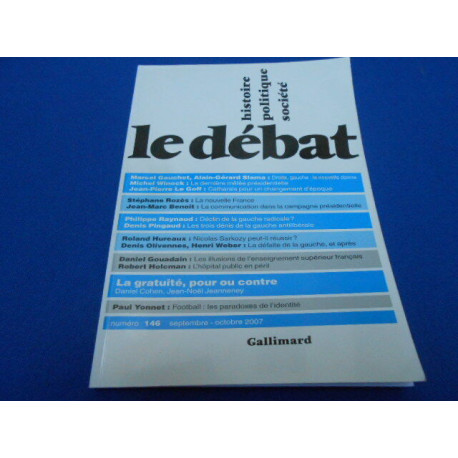 [REVUE]. LE DEBAT. N°146. Sept. Oct