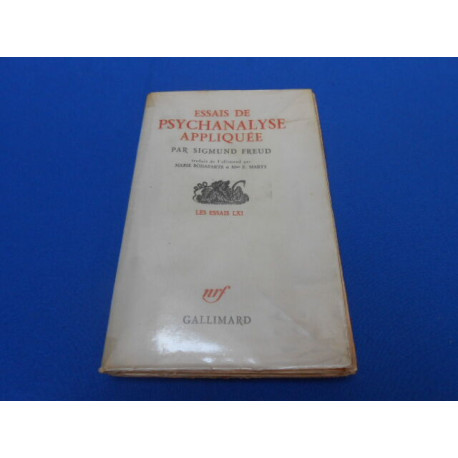 Essais de psychanalyse appliquée traduit de l'allemand par Marie...