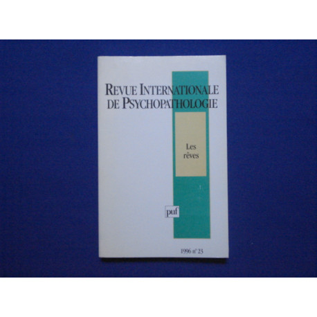 Revue internationale de psychopathologie numéro 23 1996